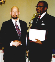 The Fitness Guru receiving Hall of Fame photo